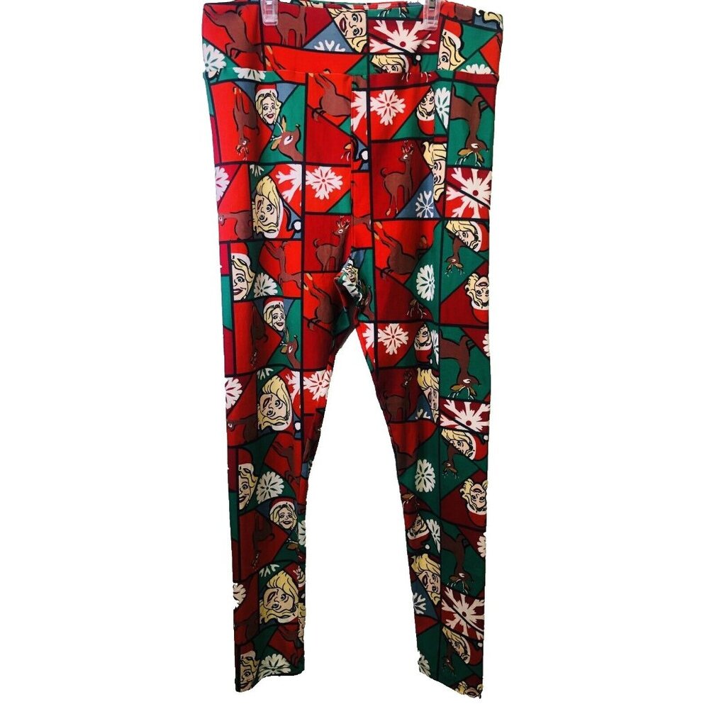 New LuLaRoe TC2 Tall & Curvy Leggings CHRISTMAS HOLIDAY REINDEER LADY SNOWFLAKE